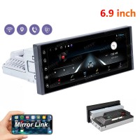 Универсальная автомагнитола 1Din экран 6,9 дюймов Android 13 WiFi Bluetooth Gps